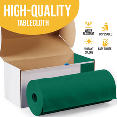 54 in. x 100 Ft. Cut To Size Table Roll | Dark Green