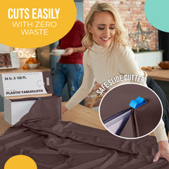 54 in. x 100 Ft. Cut To Size Table Roll | Brown