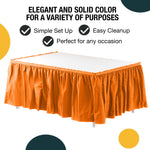Orange Plastic Table Skirt - 14 ft. x 29 in.