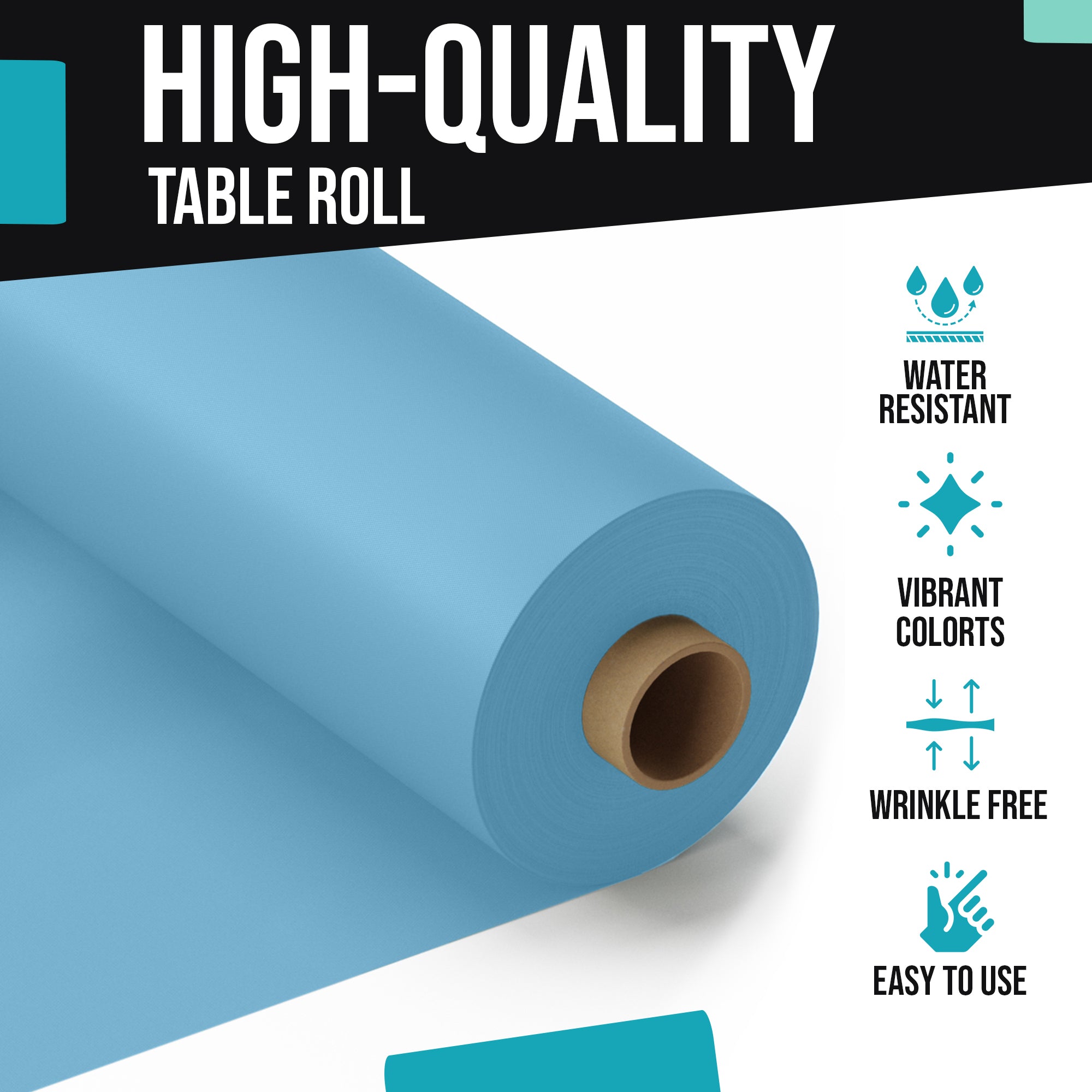 40 in. x 300 Ft. Premium Sky Blue Table Roll