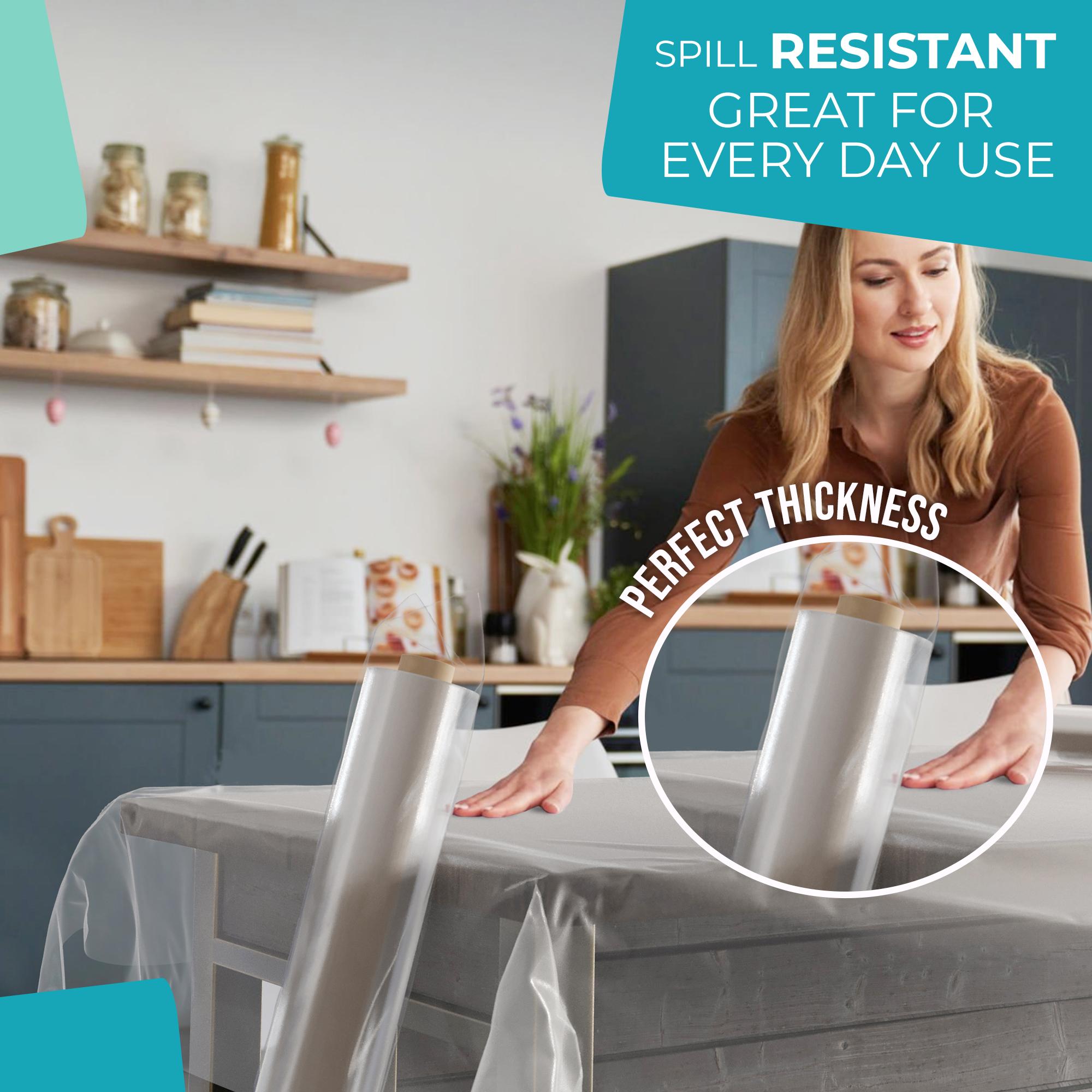 40 In. X 300 Ft. Premium Clear Table Roll | Case of 4