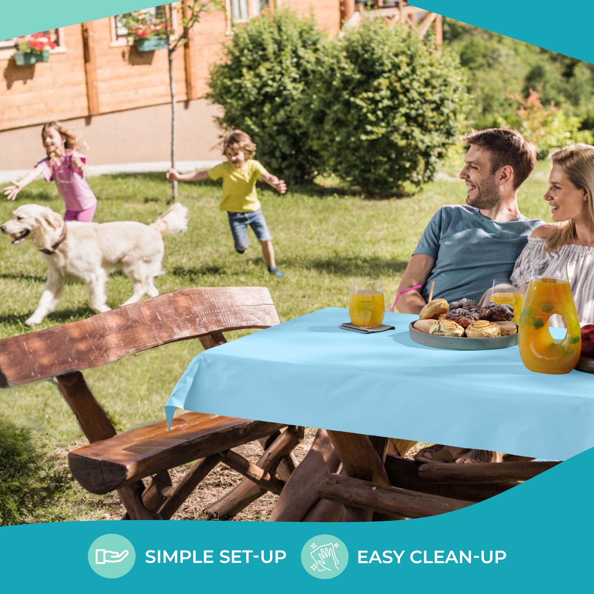 40 in. x 300 Ft. Premium Sky Blue Table Roll