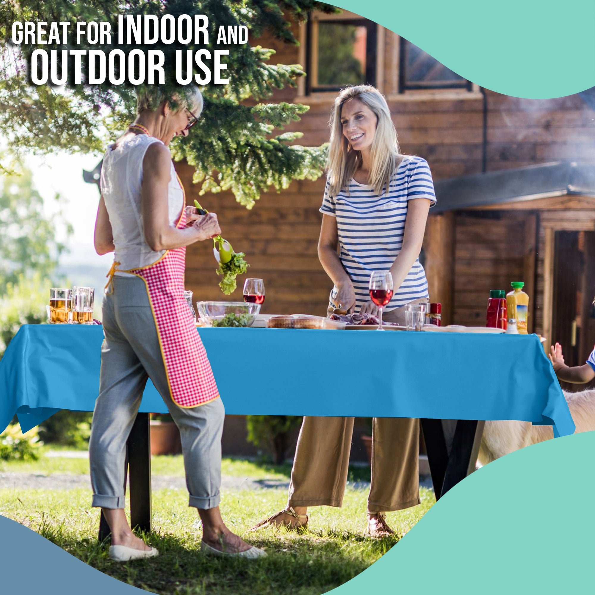 40 in. x 300 Ft. Premium Turquoise Table Roll | Case of 4