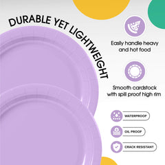 7 In. Lavender Paper Plates | Case of 1000