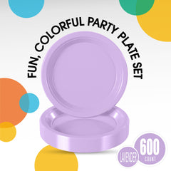 7 In. Lavender Plastic Plates | Case of 600