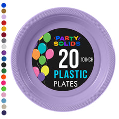 10 in. Lavender Plastic Plates | 20 Ct.