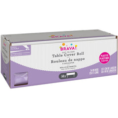 Lavender Plastic Table Cover Roll with Cutter - 54 x 126 ft
