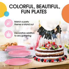 10 In. Pink Paper Plates - 20 Ct.