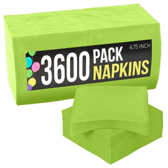 Bulk Lime Green Luncheon Napkins - 3600 Count