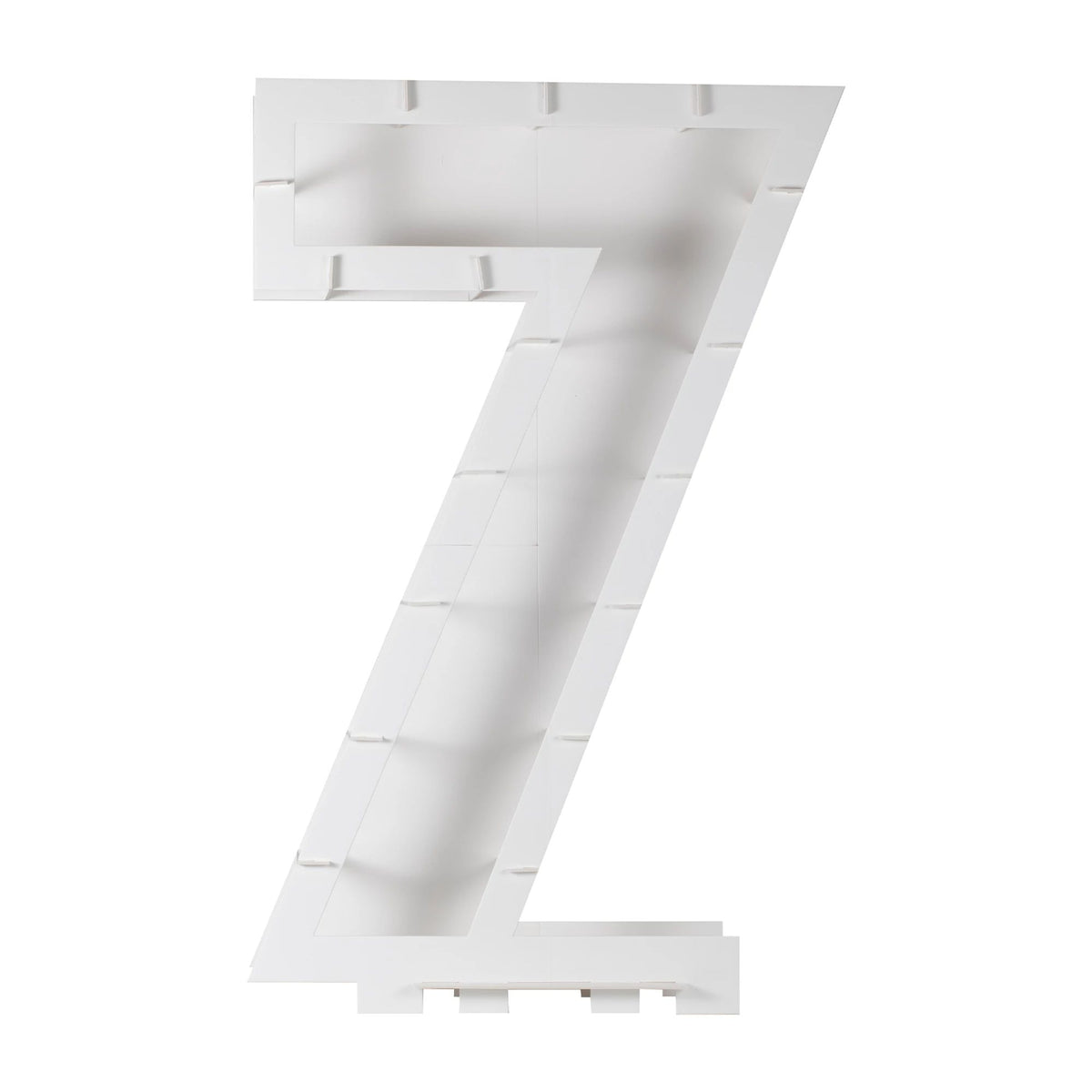 White Number "7" Balloon Mosaic Frame Kit | 33"