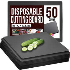 10 In. X 13.5 In. Black Disposable Cutting Boards| 50 Count