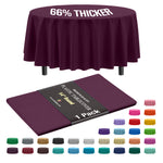 Premium Round Plum Plastic Table Cover | 84 in.