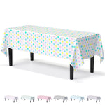 Multi Colored Polka Dot Plastic Table Cover | 54 in. x 108 in.