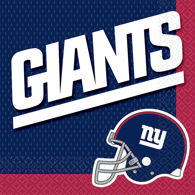 New York Giants NFL Luncheon Napkins - 6.5 In. X 6.5 In.