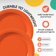 bulk 7 in orange paper plates 1000 ct