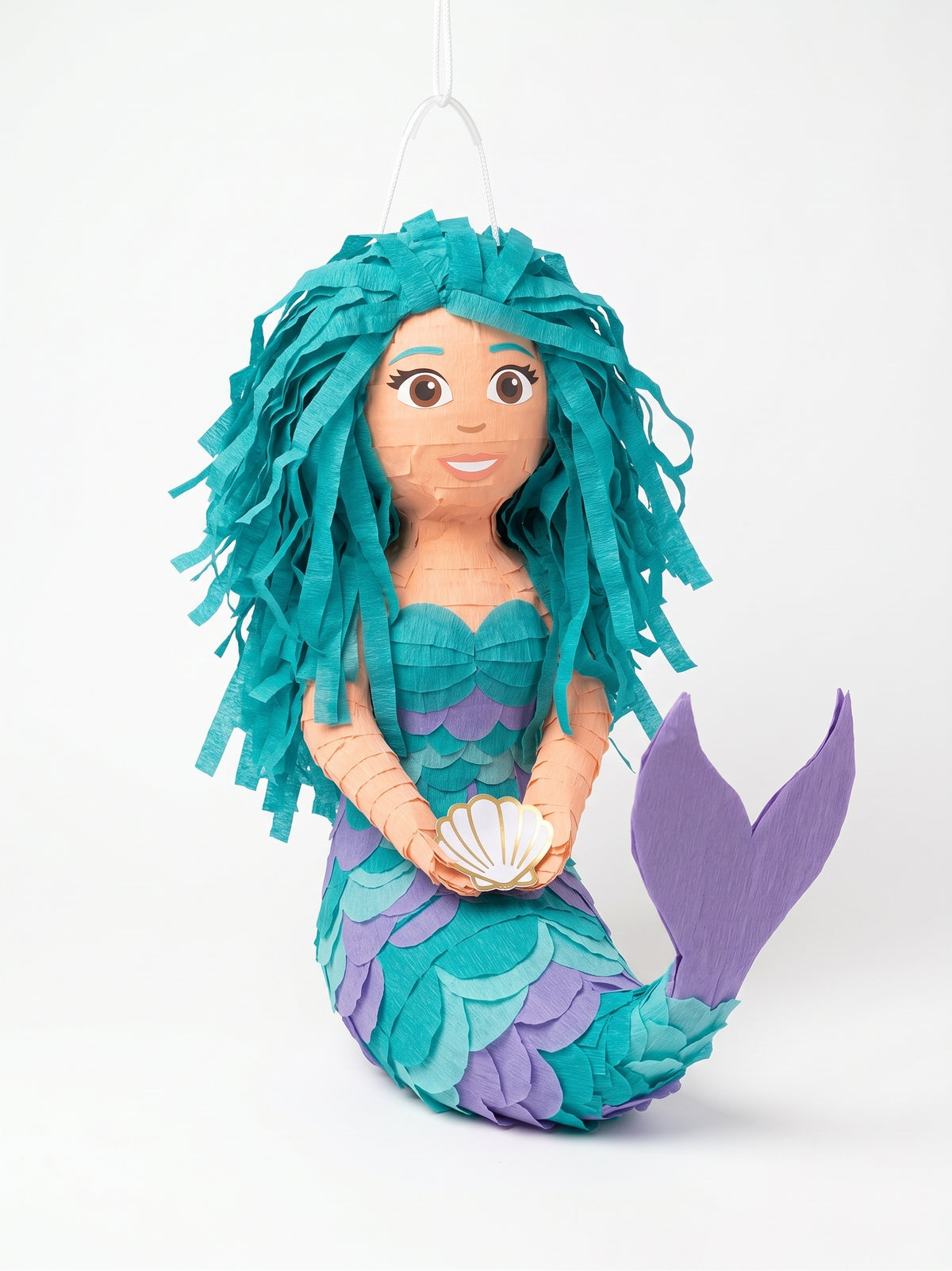 3D Pull String Mermaid Piñata for Birthday Celebrations