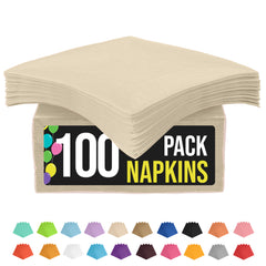 Ivory Beverage Napkins | 100 Count