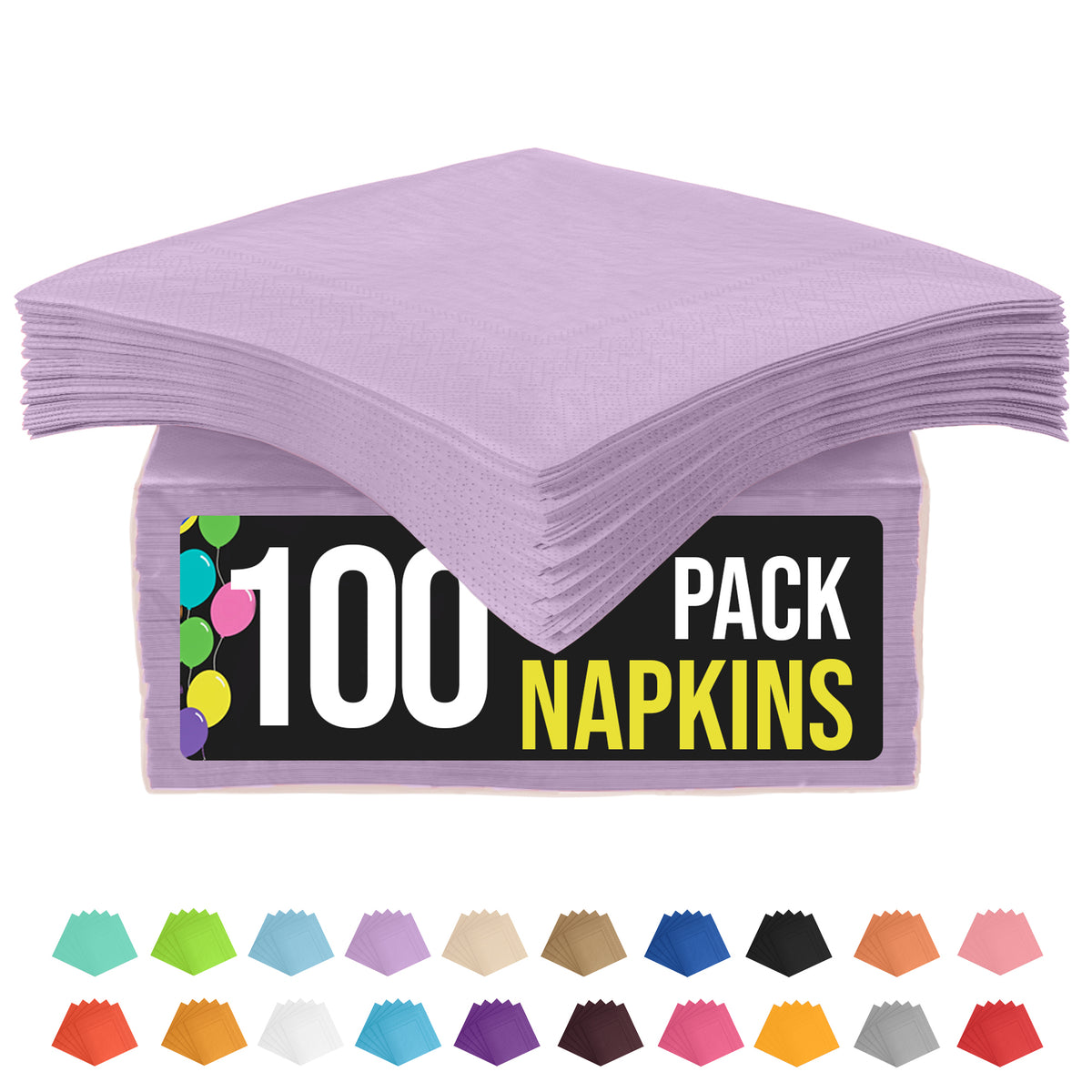 Lavender Luncheon Napkins - 6.75 in. | 100 Count