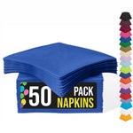 Dark Blue Beverage Napkins | 4.75 in. x 4.75 in. | 50 Count