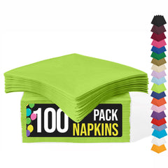 Lime Green Luncheon Napkins | 6.75 in. x 6.75 in. | 100 Count