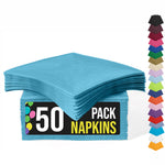 Turquoise Beverage Napkins | 4.75 in. x 4.75 in. | 50 Count