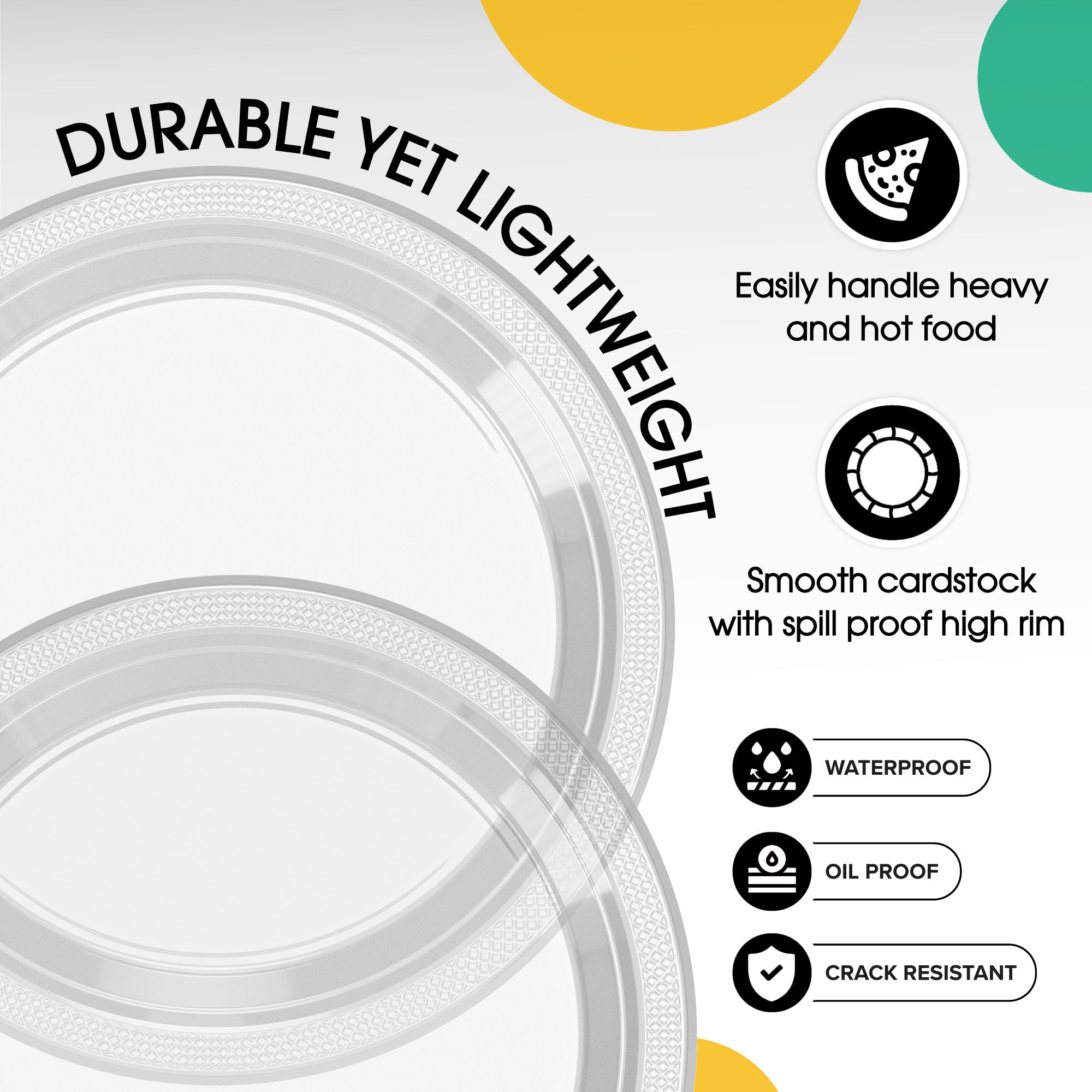 7 in. Clear Plastic Plates | 20 Ct.