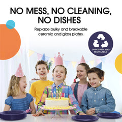 10 in. Navy Plastic Plates | 20 Ct.