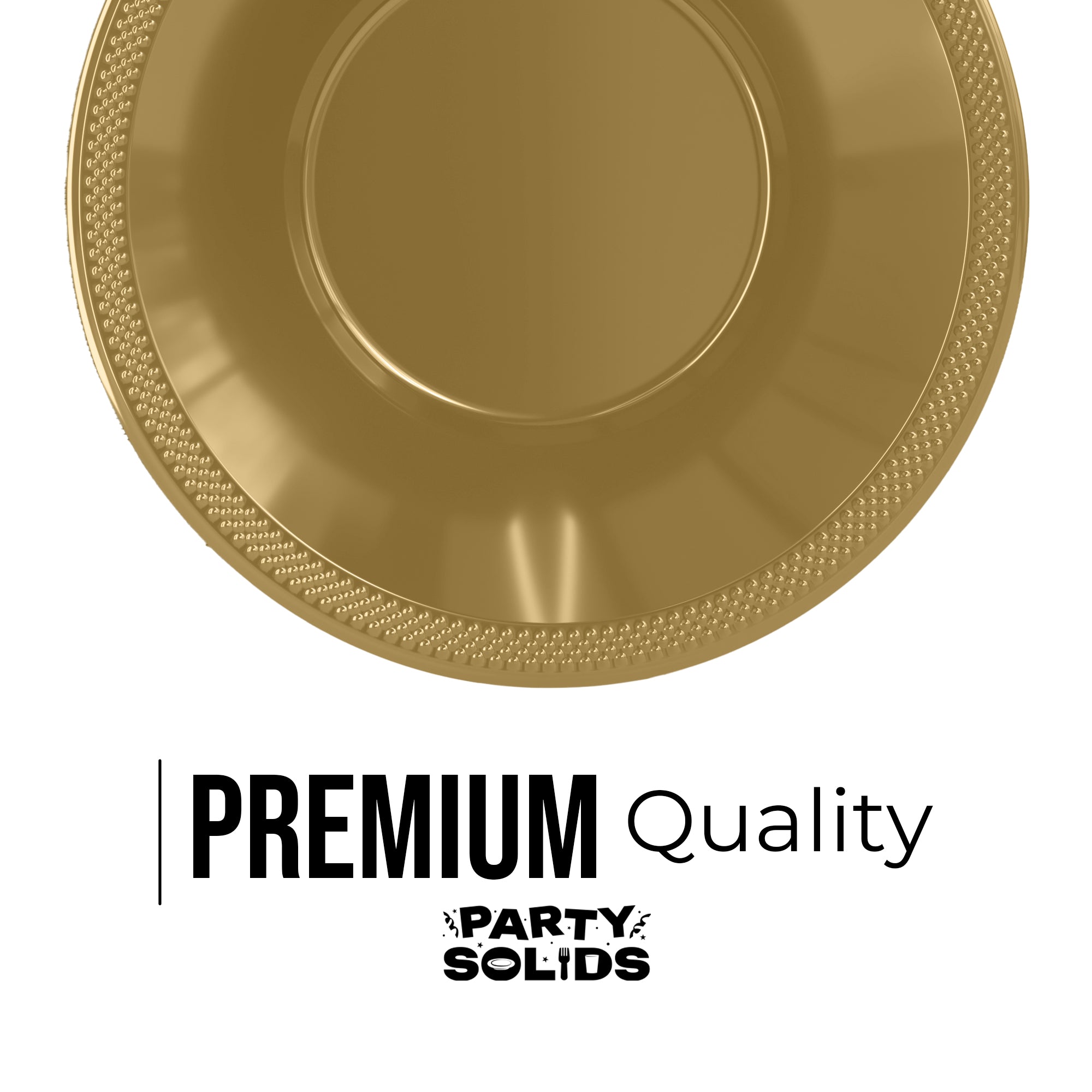 12 Oz. Gold Plastic Bowls | 50 Count