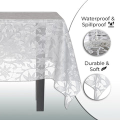 White Lace Plastic Table Cover