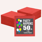 Red Luncheon Napkins - 6.75 In. X 6.75 In. | 50 Count