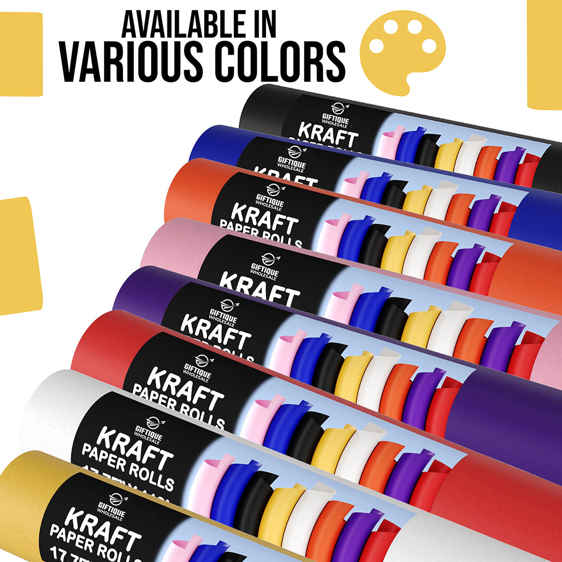 17.75" x 110' Kraft Paper Roll | Red