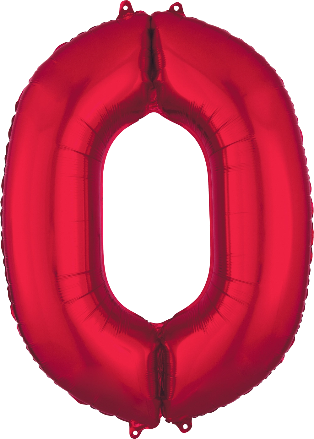 Red Number "0" SuperShape Foil Balloon | 34"