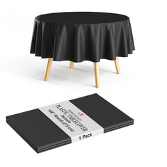 Premium 108" Round Black Table Cover