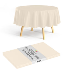 Premium 70" Round Ivory Table Cover