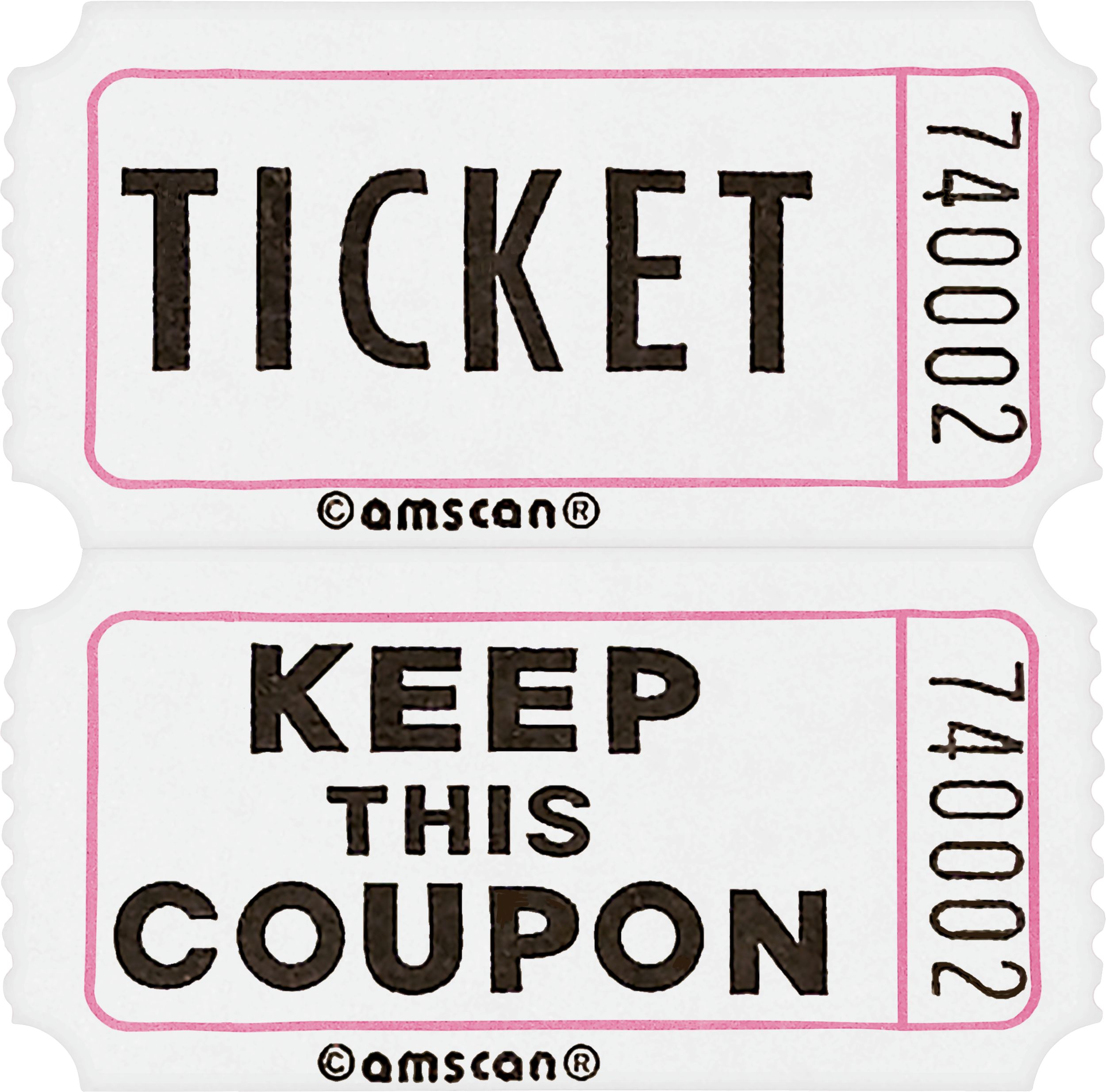 White Double Roll Raffle Tickets - 2000 Count