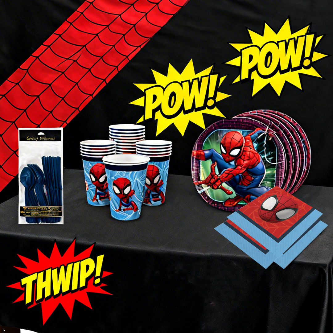 Spiderman V2 Party Kit - For 20 Guests