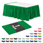 Emerald Green Plastic Table Skirt | 14 ft. x 29 in.