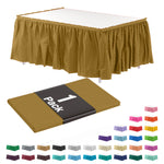 Gold Plastic Table Skirt | 168 in. x 29 in.