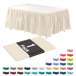 Ivory Plastic Table Skirt | 14 ft. x 29 in.