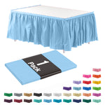 Light Blue Plastic Table Skirt | 168 in. x 29 in.