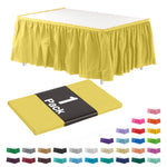 Light Yellow Plastic Table Skirt | 14 ft. x 29 in.