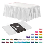 White Plastic Table Skirt | 168 in. x 29 in.