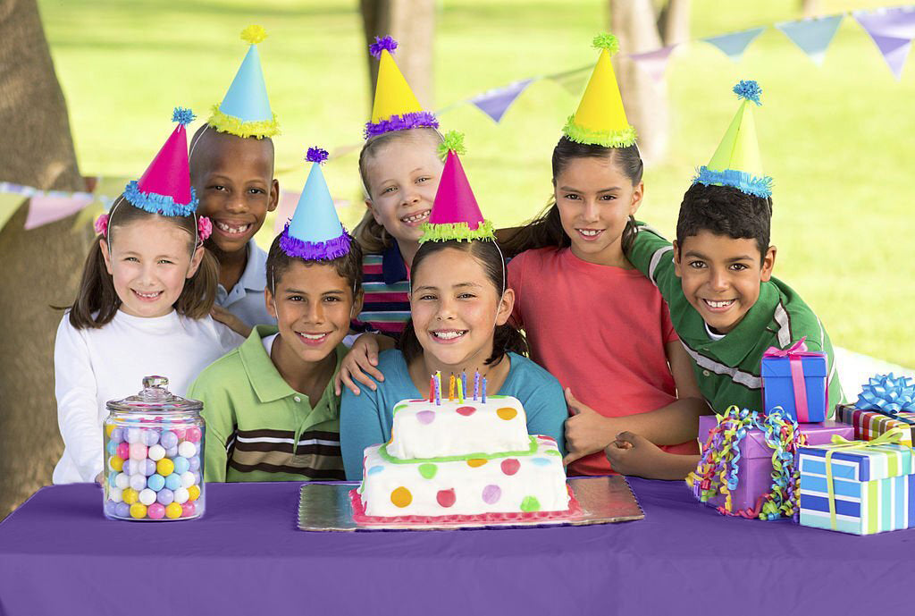 Purple Plastic Table Cover Roll with Cutter - 54 x 126 ft