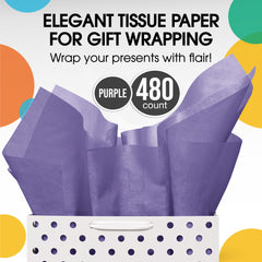 Purple Tissue Paper 15 in. x 20 in. | 480 Sheets