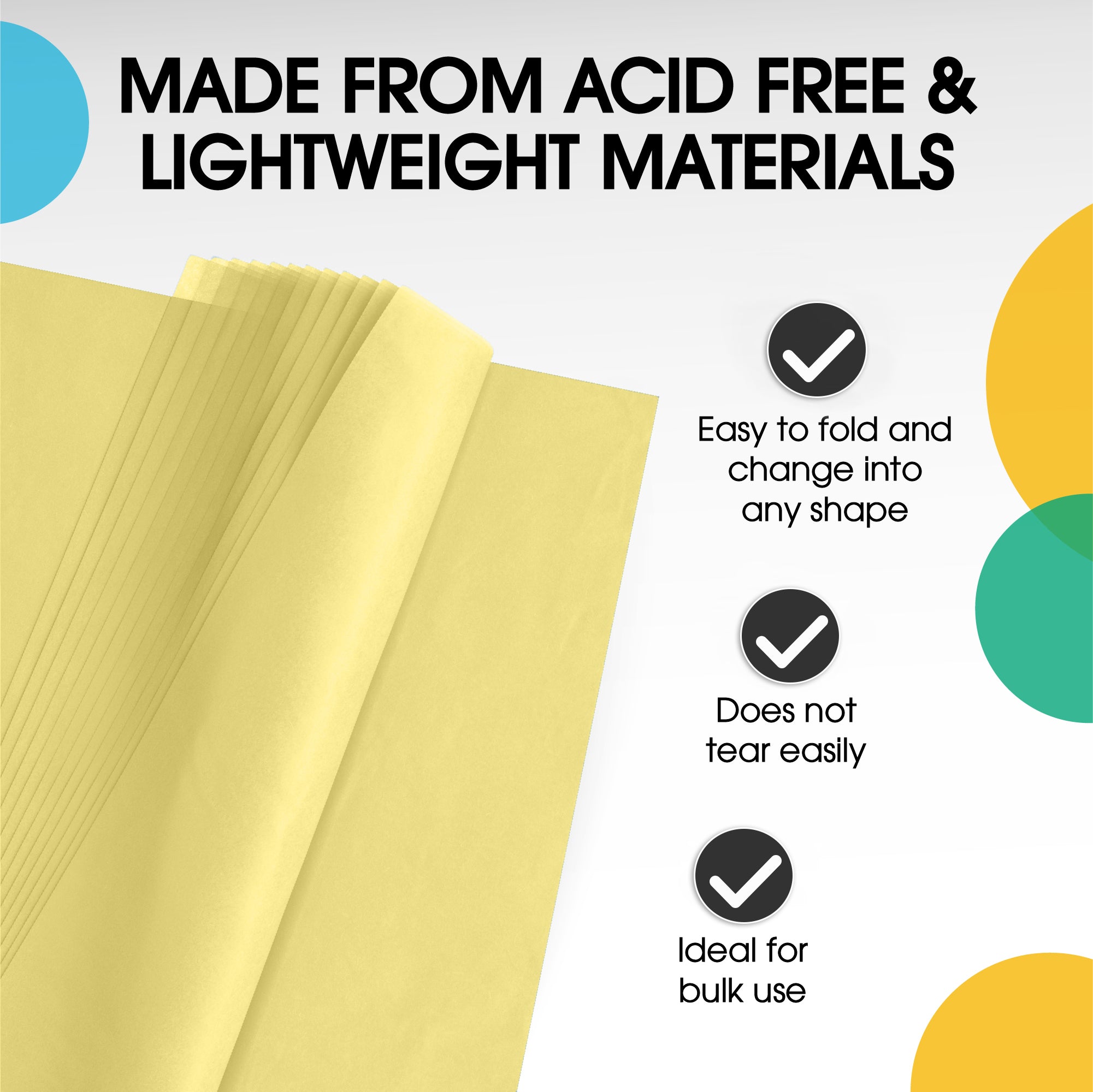Ivory Tissue Paper 15 in. x 20 in. | 480 Sheets