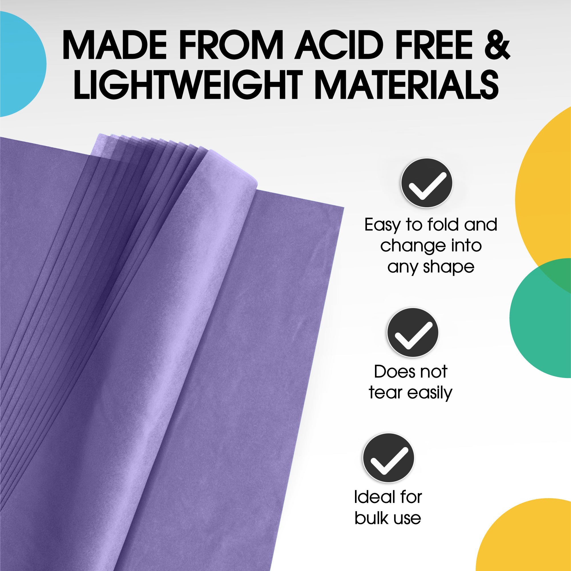 Purple Tissue Paper 15 in. x 20 in. | 480 Sheets
