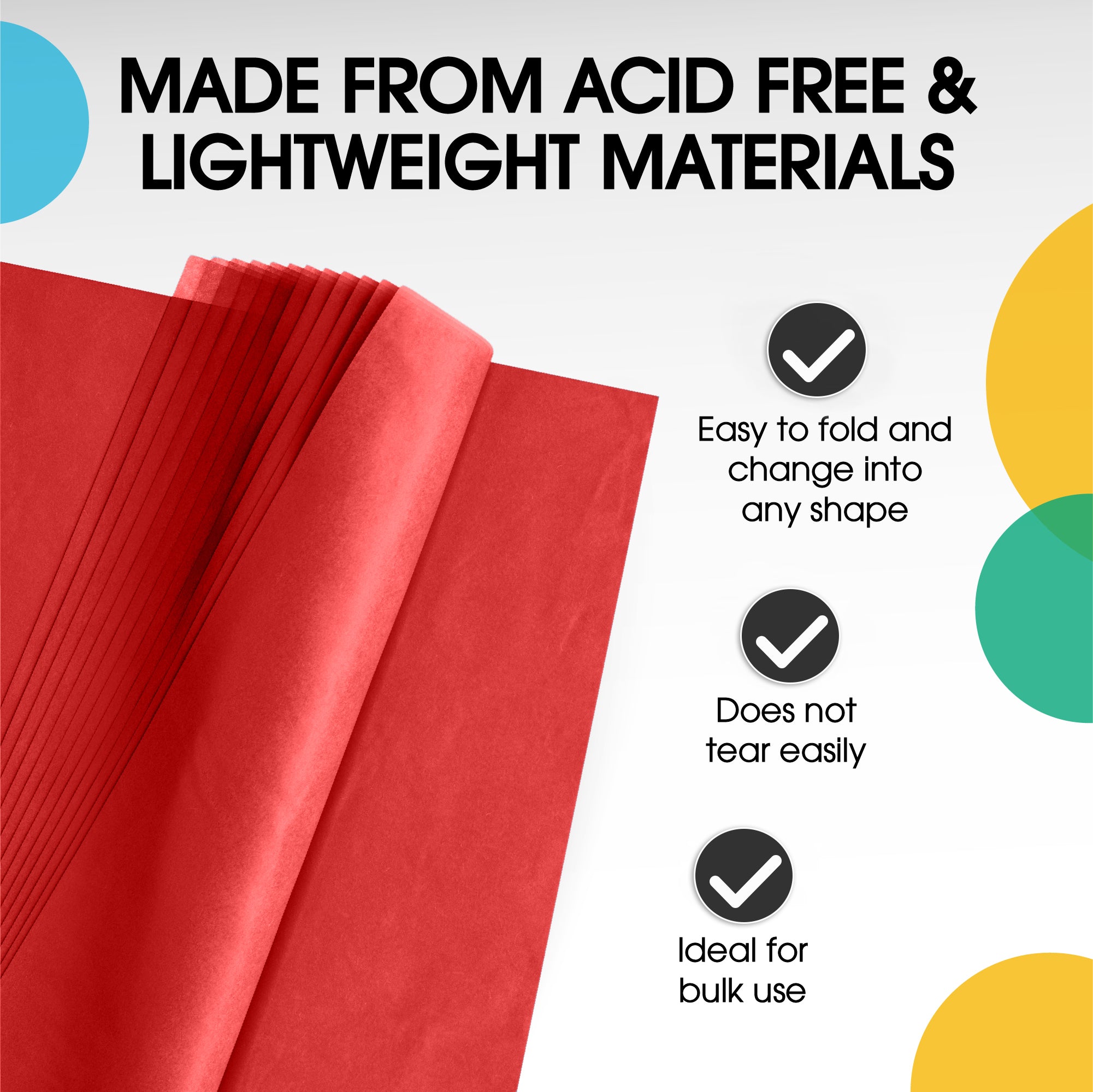 Red Tissue Paper 15 in. x 20 in. | 480 Sheets
