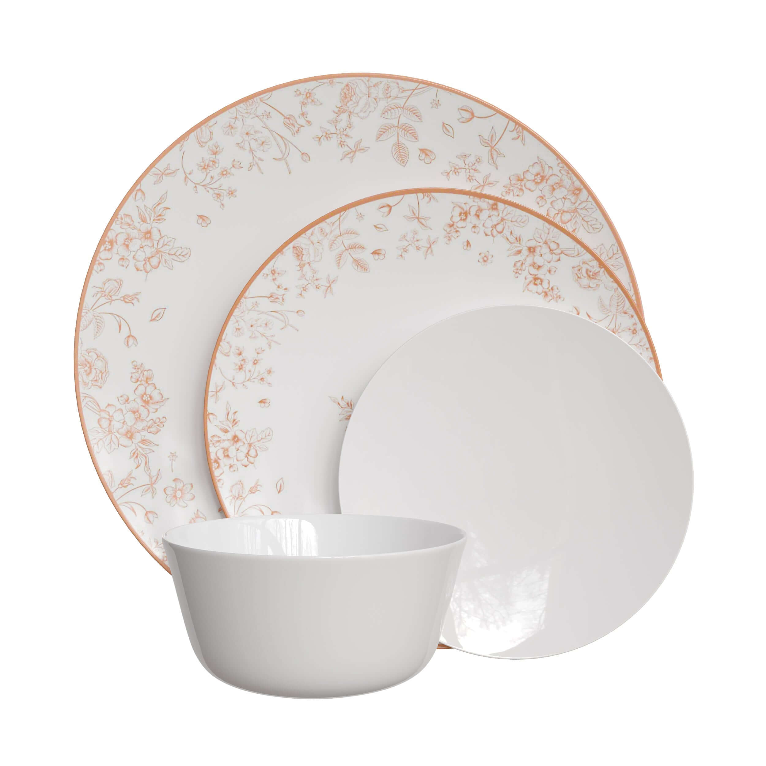 8 In. Toile Design Plastic Plates | 10 Count