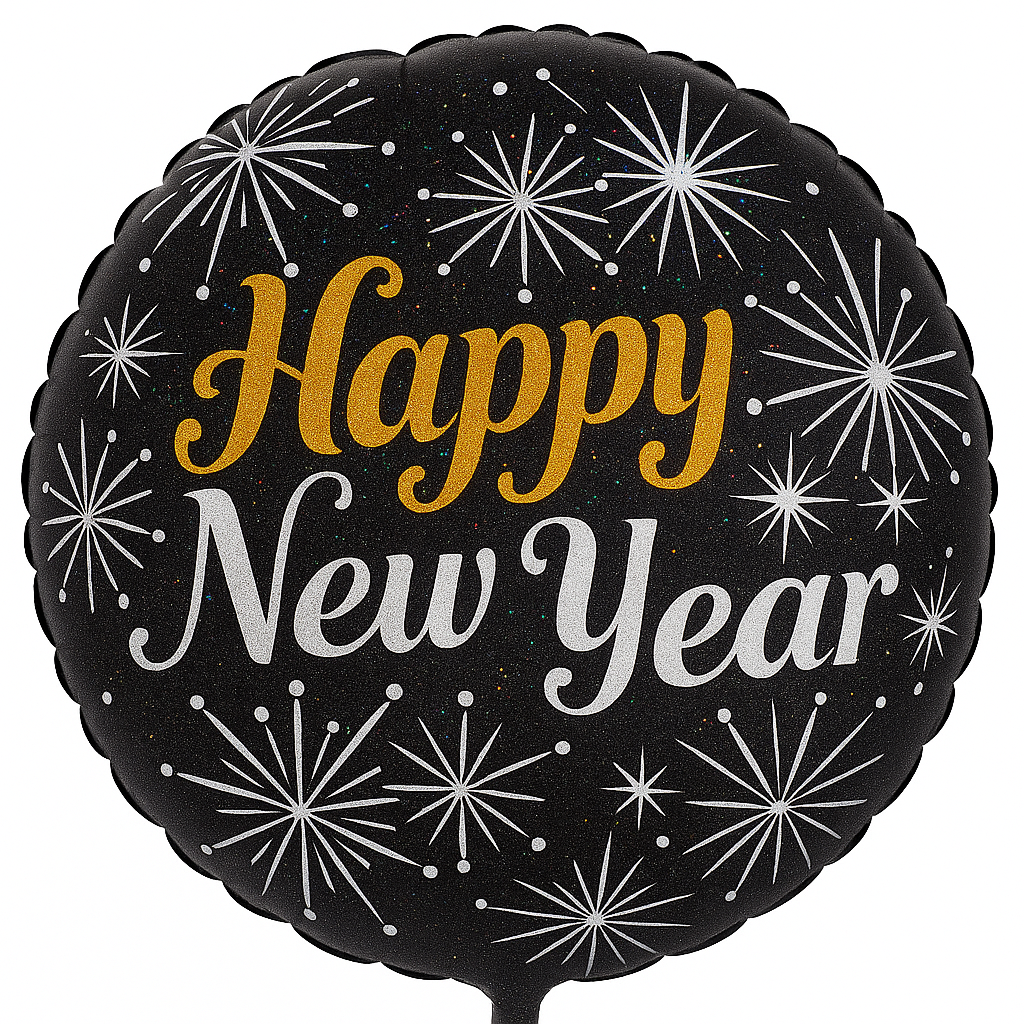 18-Inch Holographic New Year‚Äôs Eve Foil Balloon