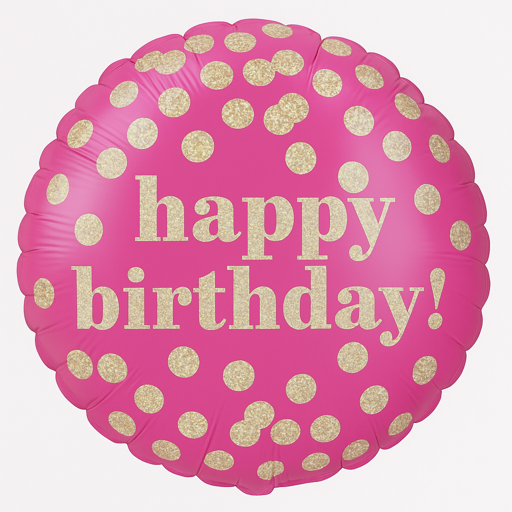 Festive Dotty Holographic Birthday Foil Balloon